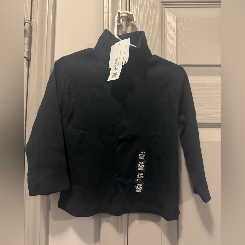 Black Long Sleeve Turtleneck Top Zara